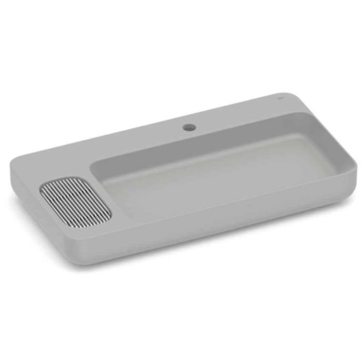 Cuba de Apoio Retangular com Mesa e Válvula Oculta 7/8 Infinity 80x42cm Stone Roca - Imagem principal - 8809906d-f670-4e78-bc04-a9ba09a5ee69