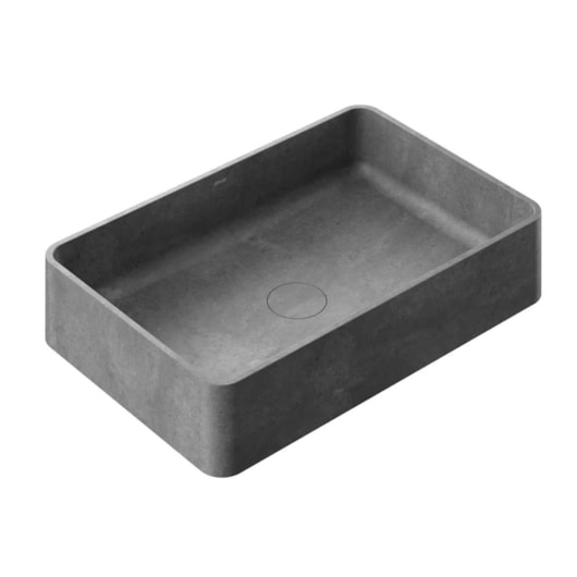 Cuba de Apoio Retangular Concreto Grafite Docol  50x32,5x12 cm - Imagem principal - 79fe2916-cadf-4df5-bb94-da167554526b