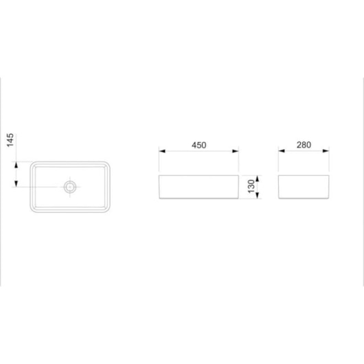 Cuba De Apoio Retangular Sem Mesa Basic QR3 45x28cm Branco Celite - Imagem principal - 0a3adcc6-f4ce-4ac3-8cfe-e0e664dd311c