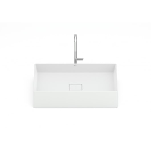 Cuba de Apoio Retangular Sem Mesa Terra T6 Blanco Mate Roca 51x36cm - Imagem principal - b7d8be54-1124-4a30-a365-96b7a6d257fd