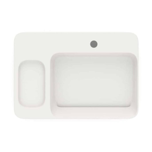 Cuba de Apoio Retangular Sem Saboneteira com Mesa e Válvula Oculta 7/8 Infinity Beige Roca 60x42cm - Imagem principal - 1c3a73f7-1137-4eea-a2c1-b7ac537de2f0