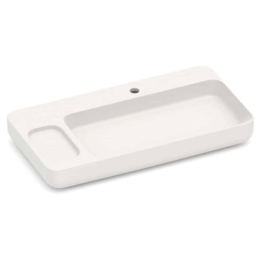 Cuba de Apoio Retangular Sem Saboneteira com Mesa e Válvula Oculta 7/8 Infinity Beige Roca 80x42cm - Imagem principal - 11808c44-9f8c-4c31-9a3d-b2426fc825b5