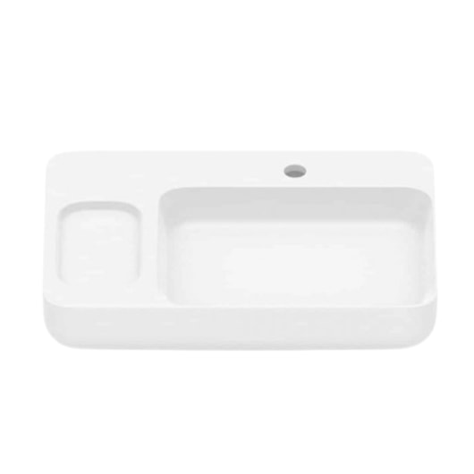 Cuba de Apoio Retangular Sem Saboneteira com Mesa e Válvula Oculta 7/8 Infinity Blanco Mate Roca 60x42cm - Imagem principal - befb824f-ef9a-4738-b7cd-949ae593dda6