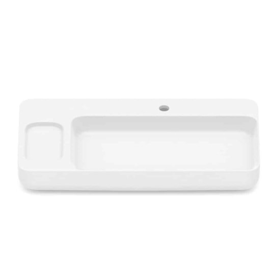 Cuba de Apoio Retangular Sem Saboneteira com Mesa e Válvula Oculta 7/8 Infinity Branco Matte Roca 80x42cm - Imagem principal - a02b747f-be34-44db-bd42-4cbc6ac3f61f