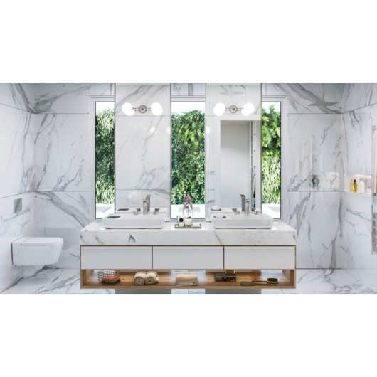 Cuba de Apoio Retangular Sem Saboneteira com Mesa e Válvula Oculta 7/8 Infinity Branco Roca 60x42cm - Imagem principal - da219db6-7b8f-47d7-b91b-2d6506ba5a16