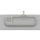 Cuba de Apoio Retangular Sem Saboneteira com Mesa e Válvula Oculta 7/8 Infinity Stone Roca 80x42cm - c3842aab-50a8-400b-8690-8c0041d10d74