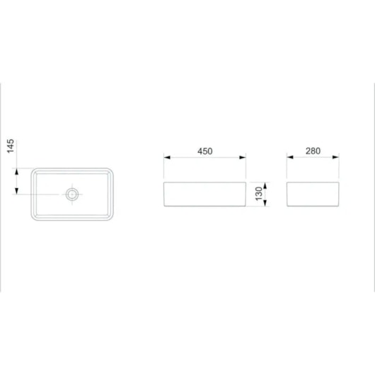 Cuba De Apoio Sem Mesa Loft Qr3 Branco Incepa 45x28cm - Imagem principal - e77448d0-9a8c-4a47-918a-e8494a6a6ebf