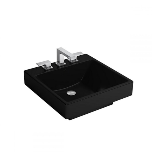 Cuba De Apoio/sobrepor Quadrada 50cm L98 Com Mesa Ébano Deca - Imagem principal - 70661a51-f4bc-42dd-83cc-f7045912e69e