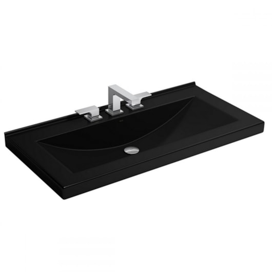 Cuba De Apoio/sobrepor Retangular 90x45cm Com Mesa L95 Ébano Deca - Imagem principal - b22f08ec-5acd-4238-ac0d-61bb0e946ee0