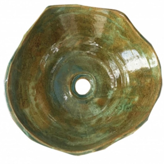 Cuba De Cerâmica Cubcer005 P Para Lavatório Com Acabamento Verde Palha Rubinettos - Imagem principal - 18cdbe8d-0013-4d01-80a8-d587fa38d666