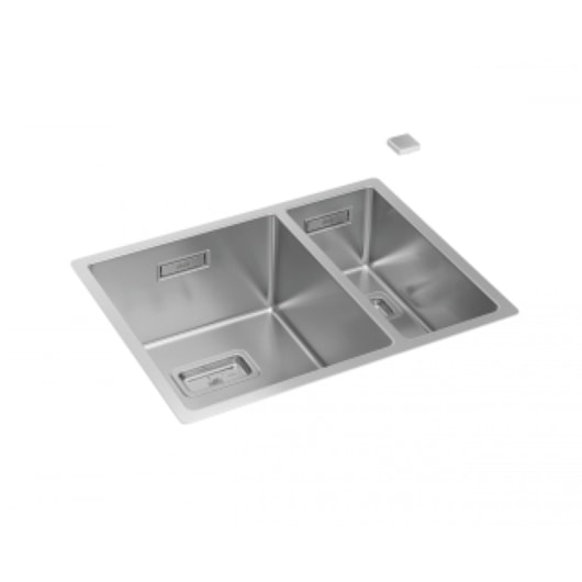 Cuba De Cozinha Inox Dupla Wish Com Válvula Deca 55x40x20cm - Imagem principal - c416585f-a688-4fe3-a5e3-0df3abe6aed1