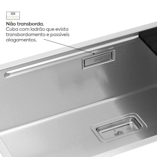 Cuba De Cozinha Inox Wish Com Chapa E Válvula Deca 78x44x20,1cm - Imagem principal - a41ead1d-d1d7-4a09-b977-aca2e88f0944