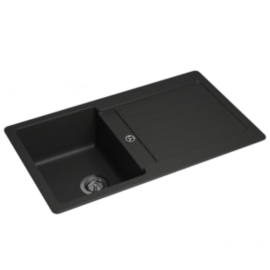 Cuba De Cozinha Quartzo Com Válvula Black Deca 86x50x20,7cm - Imagem principal - 3fd07c3b-fbe0-4d5c-90bc-4590cb58ceb8
