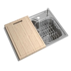 Cuba De Cozinha Retangular Inox Com Acessórios Facile  Deca 60x40cm