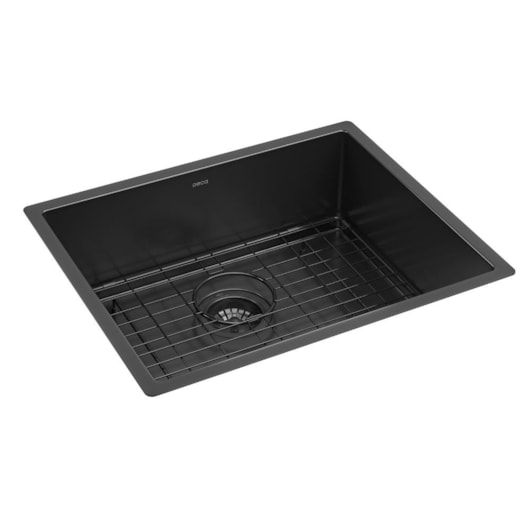 Cuba De Cozinha Retangular Suprema Black Mate Deca 50x40cm - Imagem principal - 58049d85-760d-4f8e-8764-8a9ba5d39537