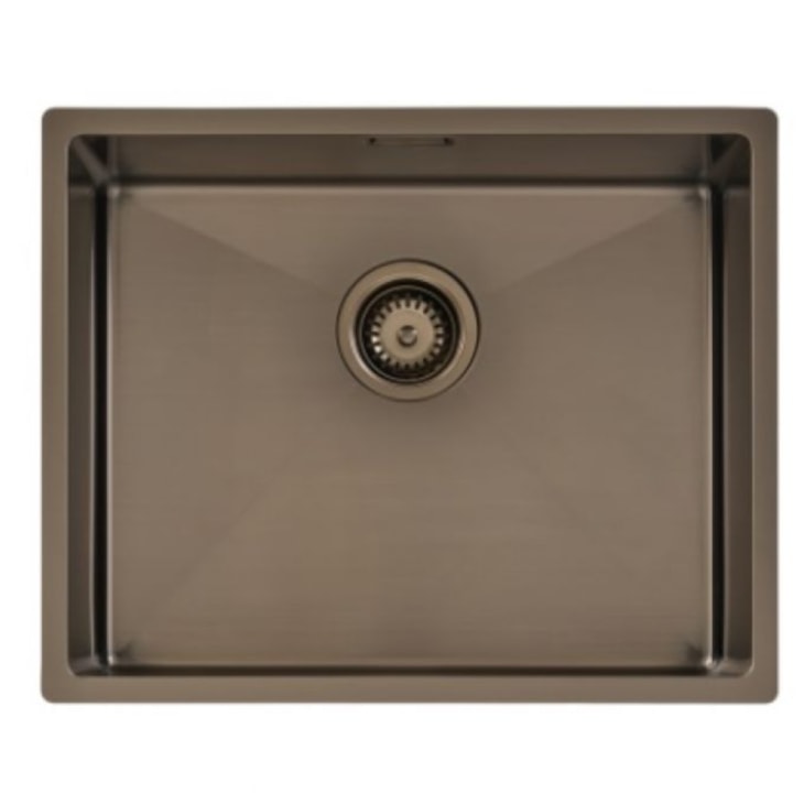 Cuba De Embutir 50x40cm C/ Válvula E Cesto Aramado Regulável Inox Tramontina