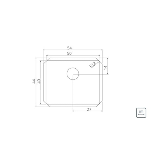 Cuba De embutir Collection Quadrum Undermount Scotch Brite Tramontina 50X40 cm - Imagem principal - 9455913c-71bf-4937-b813-b947f4823409