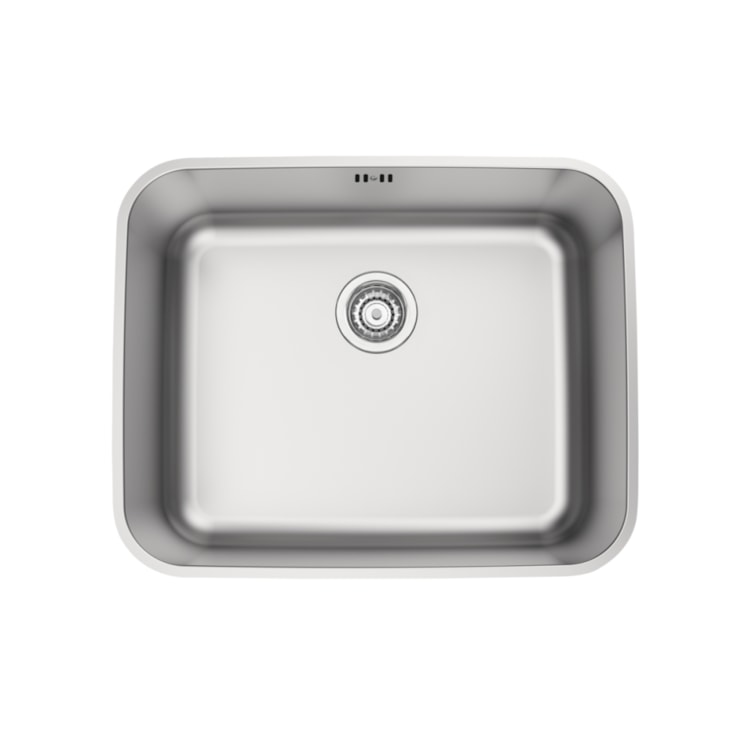 Cuba De Embutir Dora Aço Inox Escovado Com Válvula e Escape Tramontina 50x40cm