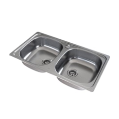 Cuba De Embutir E Sobrepor Com Furo Para Torneira Válvula E Sifão Docol 79x43,5x15cm