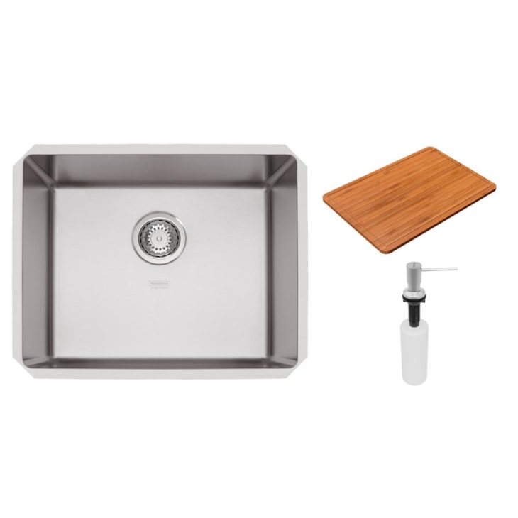 Cuba De Embutir Em aço Inox Com Acessórios Design Quadrum Tramontina 54x44x20,5