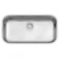 Cuba De Embutir Lavínia Com Válvula Em Aço Inox Escovado Tramontina 56x34cm