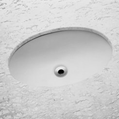 Cuba De Embutir Oval 49,5x33cm Branco Celite