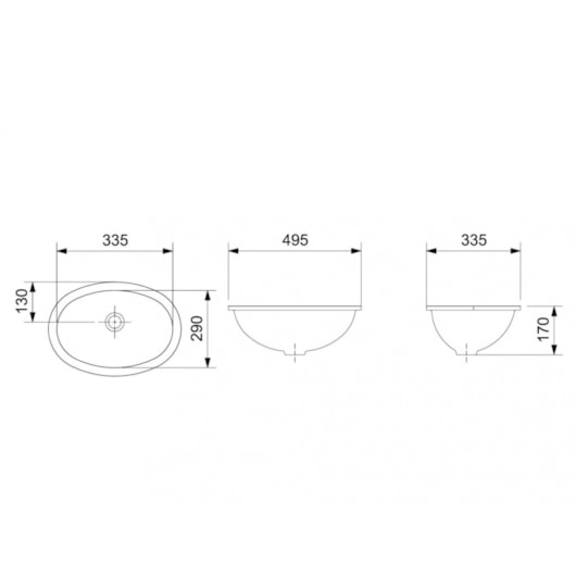 Cuba De Embutir Oval 49,5x33cm Branco Celite - Imagem principal - dfe1f132-74b5-4e14-a02f-571b835b961f