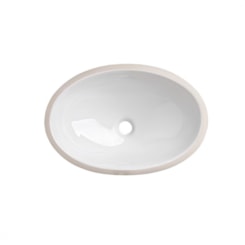 Cuba De Embutir Oval 49,5x33cm Branco Celite