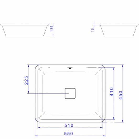 Cuba De Embutir Retangular Branco Deca 50cm - Imagem principal - df445854-80a7-46cb-b188-7c259f723a71