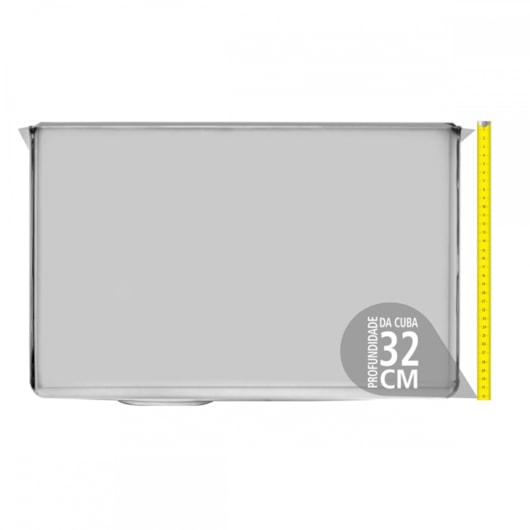 Cuba De Inox Dritta Pro 94095/102 Com Válvula 4.1/2 Acetinada Tramontina 70x50cm - Imagem principal - 1452f155-bc46-42c3-99bd-600b221e9a4a