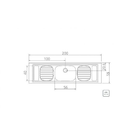 Cuba De Inox Filo Tramontina 200x55cm - Imagem principal - a818c0ee-b865-431c-b3be-c9deebd867e4