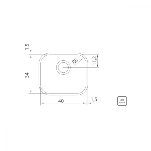 Cuba De Inox Lavínia Com Válvula 3.1/2 Polida Tramontina 40x34x14cm - Imagem principal - ea14b4f3-9c5d-40fc-8f7d-db000dc25467