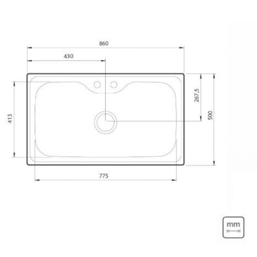 Cuba De Inox Morgana Max 4.1/2' Com Válvula E Acessórios Acetinada Tramontina 86x50cm - Imagem principal - 883d1c95-6554-4c98-b94c-3067e6fd8e28