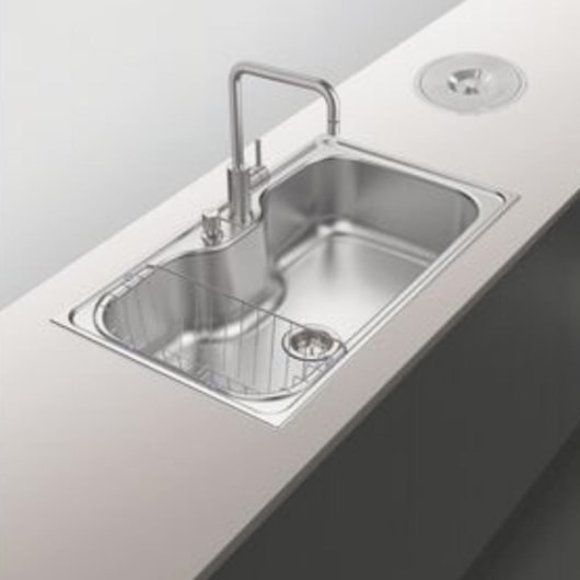 Cuba De Inox Morgana Max 4.1/2' Com Válvula E Acessórios Acetinada Tramontina 86x50cm - Imagem principal - c31e41db-acb3-44c3-8f1c-aa6986eb75f9