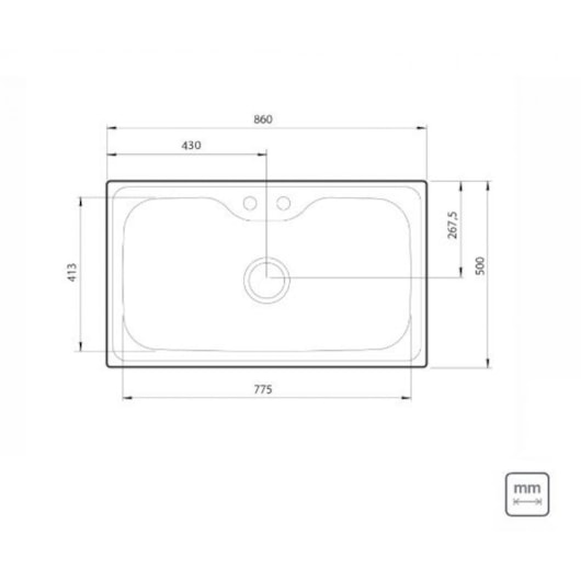 Cuba De Inox Morgana Max 86x50cm 4.1/2 Com Válvula E Acessórios 93801102 Acetinada Tramontina - Imagem principal - 0007ab91-f7df-4768-99a7-bf6c10e1fed8