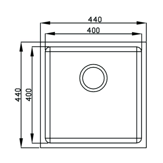 Cuba De Inox Premium Acetinado Ghelplus 44X44X20Cm - Imagem principal - 9307413d-f028-49ee-a78c-608f99fb5258