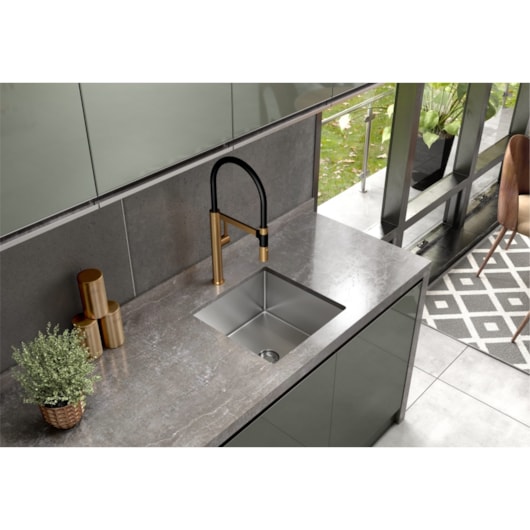 Cuba De Inox Quadratino 400 Escovada Debacco - Imagem principal - 2748e942-904a-4547-83b0-c8eb3969ff4d