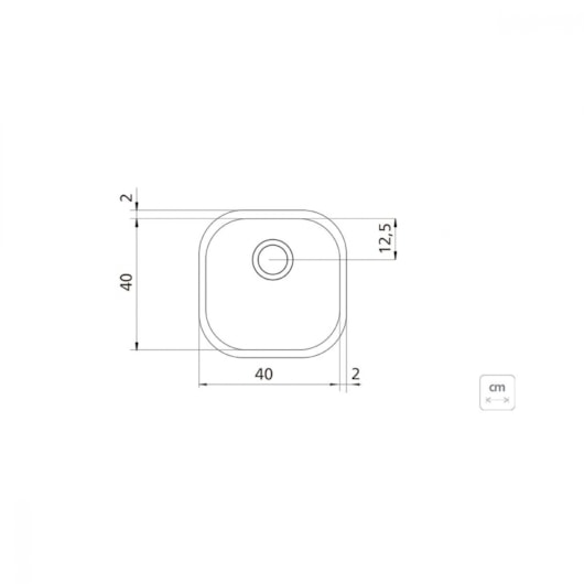 Cuba De Inox Retangular Aria Maxi Acetinado Tramontina 40x40cm - Imagem principal - 3d63a315-7f2f-4a97-8d66-e9a270d713c4