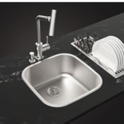 Cuba De Inox Retangular Aria Maxi Escovado Tramontina 40x40cm