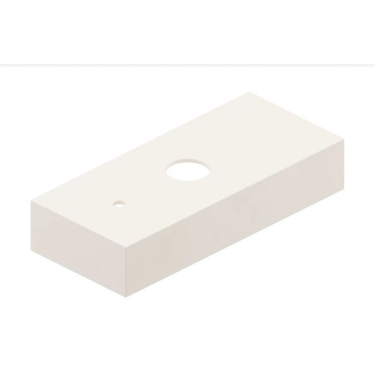 Cuba De Louça Bancada Fit 80x35x15cm White Natural Portobello - Imagem principal - bde365d7-cee7-405f-9e40-371fa422c16f