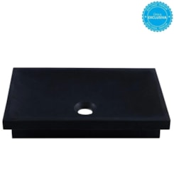 Cuba De Pedra Sem Válvula Basalto Astra 45x30cm Cuba De Pedra Sem Válvula Basalto Astra 45x30cm