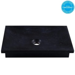 Cuba De Pedra Sem Válvula Basalto Astra 60x40cm Cuba De Pedra Sem Válvula Basalto Astra 60x40cm