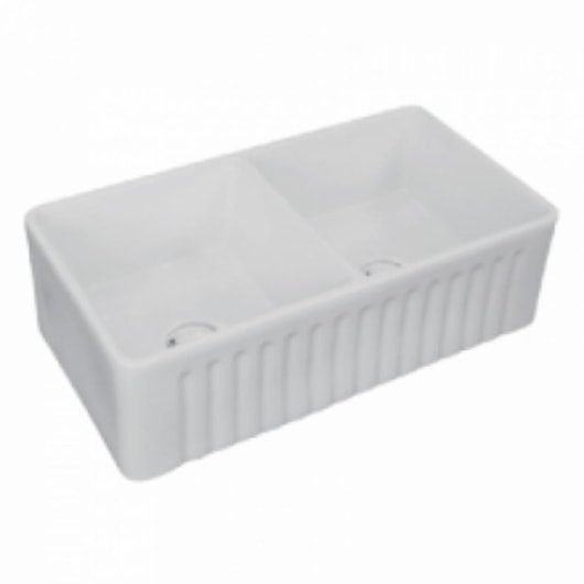 Cuba De Semi Encaixe De Porcelana Para Cozinha Cub2021c Branco Kromma 84x45x25cm - Imagem principal - b876e24f-d98f-4711-a989-1970f19034ba