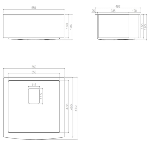 Cuba De Semi Encaixe Inox Com Válvula Para Cozinha Com Válvula Cub2013 Grafite Escovado Kromma - Imagem principal - b9173b72-4011-421d-9730-5dcde609d8cd