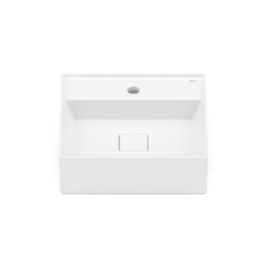 Cuba De Semi Encaixe T10 Terra Branco Matte Roca 40x40cm - Imagem principal - 64b69784-0a80-4547-bc2d-b25bdf652f78