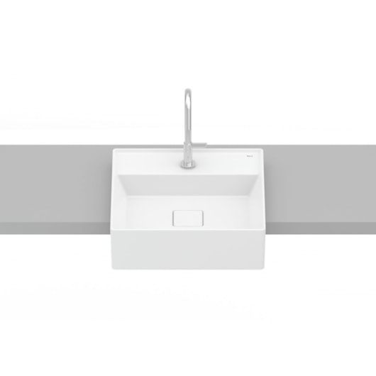 Cuba De Semi Encaixe T10 Terra Branco Matte Roca 40x40cm - Imagem principal - e8daf5a9-2adf-438c-9ef8-0477e4849365