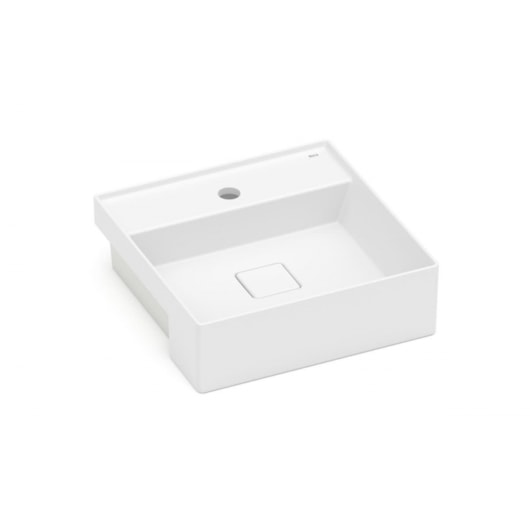 Cuba De Semi Encaixe T10 Terra Branco Matte Roca 40x40cm - Imagem principal - e13c312c-1c37-499c-a224-e4ba54d0f787
