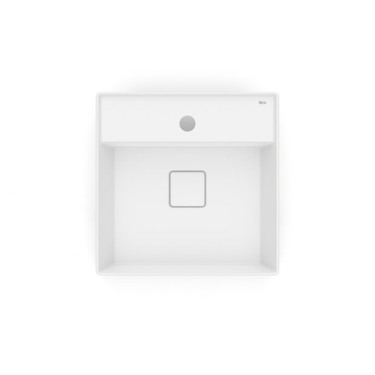 Cuba De Semi Encaixe T10 Terra Branco Matte Roca 40x40cm - Imagem principal - df71867f-fa8d-460a-831d-20d12d993653