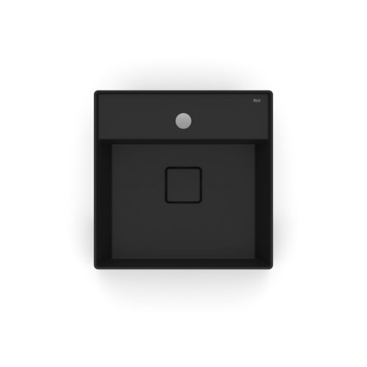 Cuba De Semi Encaixe T10 Terra Matte Black Roca 40x40cm - Imagem principal - 56269fbd-4f25-4a2e-b9f2-eb2ef4de0b2e