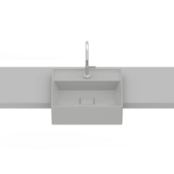 Cuba De Semi Encaixe T10 Terra Stone Roca 40x40cm